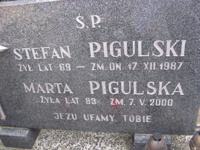 Marta Pigulska  Włoszczowa - Grobonet - Wyszukiwarka osób pochowanych