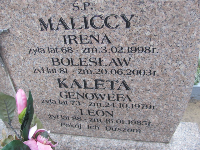 Leon Kaleta 1897 Włoszczowa - Grobonet - Wyszukiwarka osób pochowanych