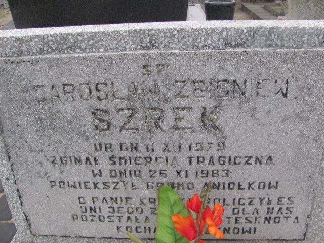 Jarosław Szrek 1979 Włoszczowa - Grobonet - Wyszukiwarka osób pochowanych