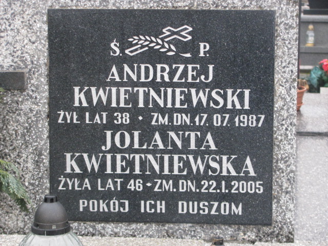 Andrzej Kwietniewski 1949 Włoszczowa - Grobonet - Wyszukiwarka osób pochowanych