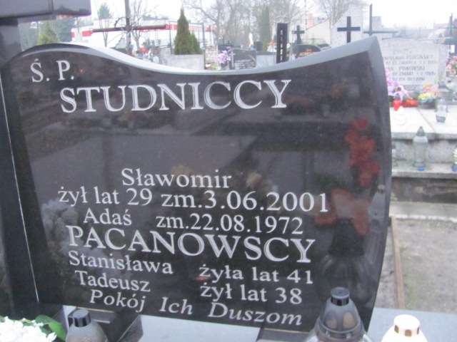 Stanisława Pacanowska Włoszczowa - Grobonet - Wyszukiwarka osób pochowanych