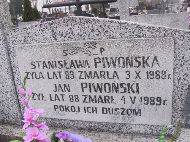 Jan Piwoński 1901 Włoszczowa - Grobonet - Wyszukiwarka osób pochowanych